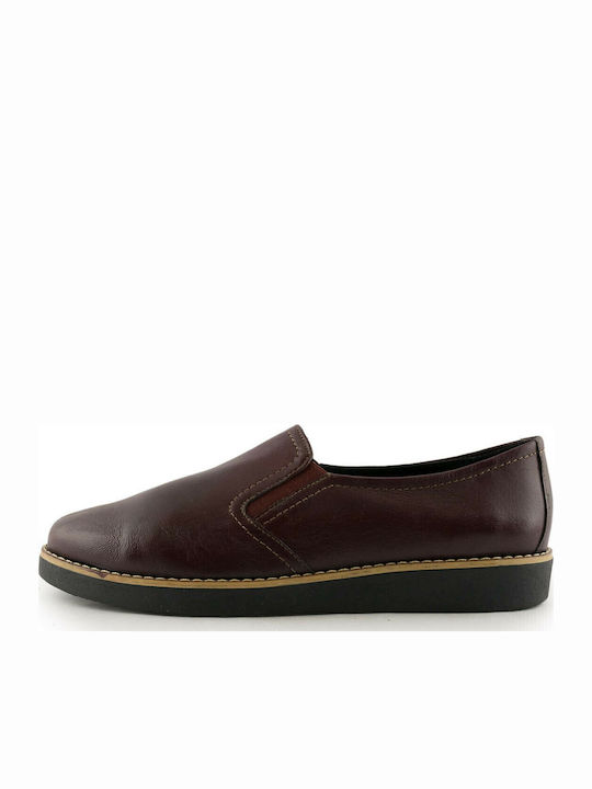 Women's Slip-On Leather Burgundy