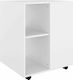 Wooden Storage Cabinet Λευκό L60xW50xH72cm