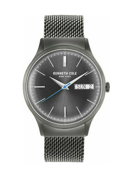 Kenneth Cole Uhr Chronograph Batterie mit Gray Metallarmband