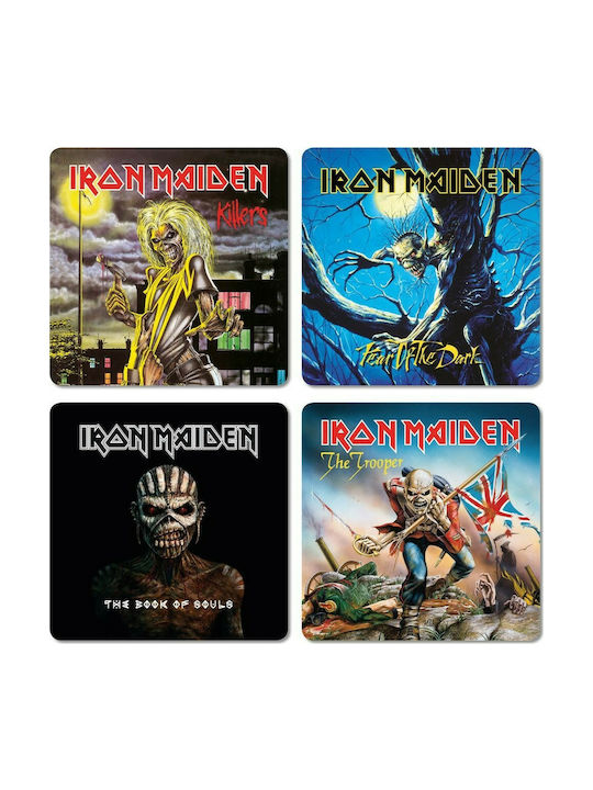 Polybag Iron Maiden Σουβέρ από Φελλό Πολύχρωμο 4τμχ