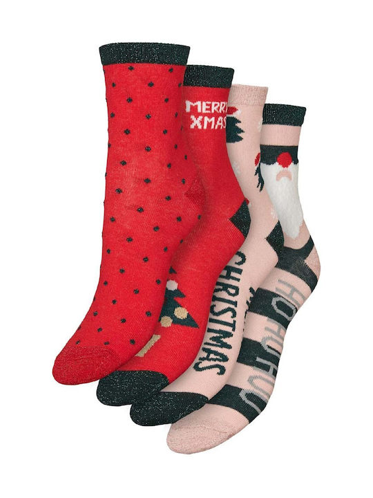 Vero Moda Gift Box Christmas Women's Christmas Socks Multicolour 4Pack Vero Moda Gift Box Christmas Women's Christmas Socks Multicolour 4Pack