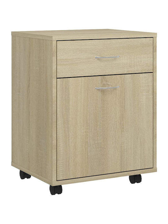 Office Storage Chipboard Cabinet With Wheels & ...