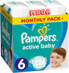 Pampers Active Baby Πάνες με Αυτοκόλλητο No. 6 για 13-18kg 224τμχ