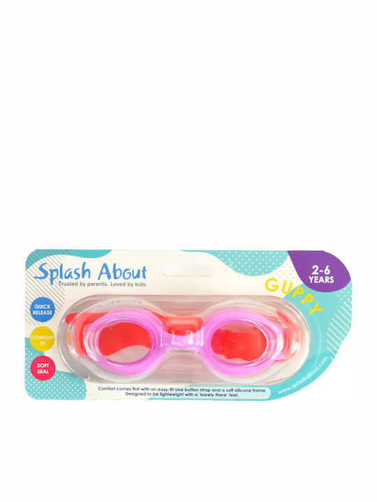 Splash Guppy Pink Ochelari de înot Album foto pentru copii cu Lentile Antiaburire Roz