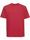 Russell Europe Ανδρικό Διαφημιστικό T-shirt Κοντομάνικο Bright Red