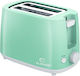 Elekom Toaster 2 Slots 750W Green