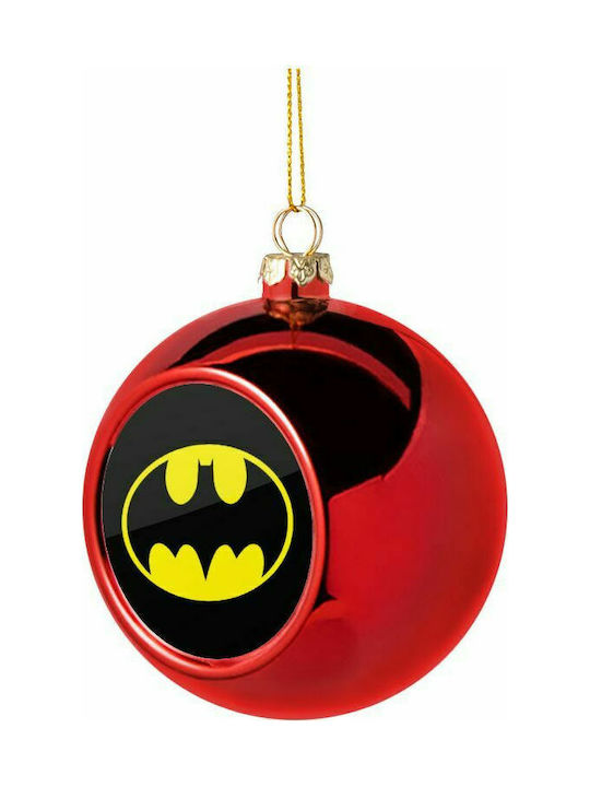 Batman, Weihnachtsbaumkugel Rot 8cm