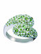 Glamour Ring with Stones made of Silver