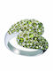 Glamour Ring with Stones made of Silver