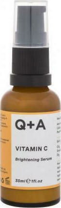 Q+A Natural Skincare Vitamin C Brightening Ενυδατικό & Αντιγηραντικό Serum Προσώπου με Βιταμίνη C & Υαλουρονικό Οξύ για Αποτοξίνωση & Λάμψη 30ml