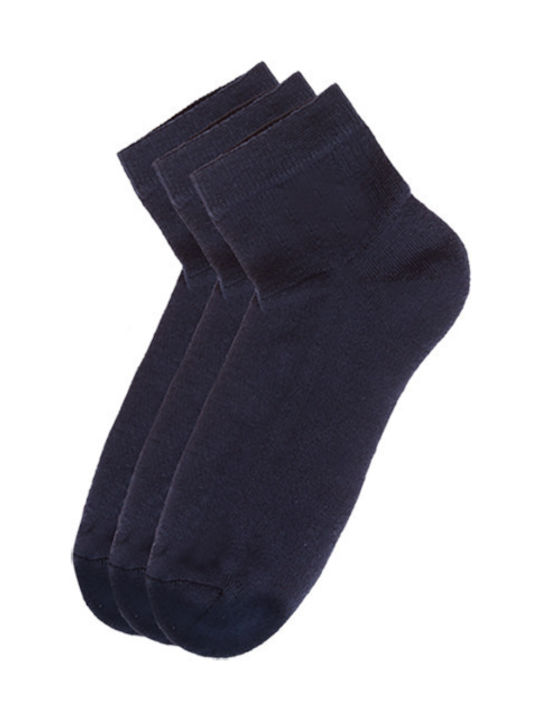 ME-WE Men's Solid Color Socks Blue 3Pack