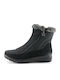1222-0093 Women's Ankle Boots Platform & Fur Black