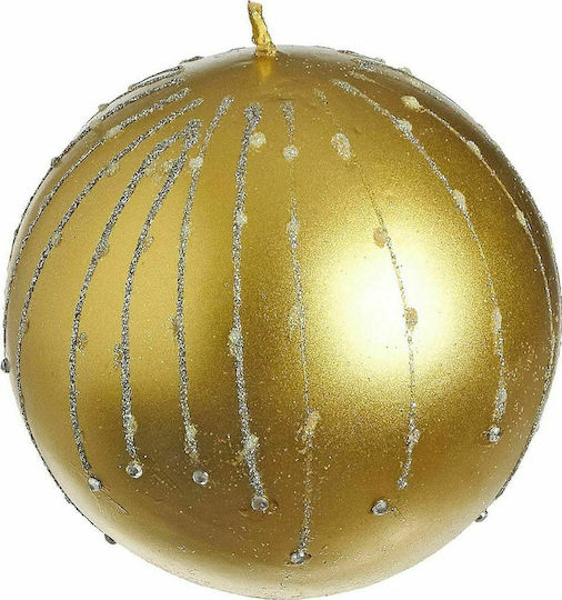 JK Home Decoration Christmas Gold Candle 10cm