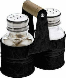 Salt/Pepper Shaker Set with Stand 1pcs MBC15