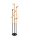 Metallic Coat Rack with Umbrella Holder Beige With Umbrella Stand 38x38x174cm