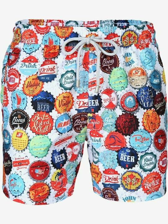 Beercap Men's Swimwear Shorts Multicolour with Patterns