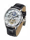 Carl Von Zeyten Zeyten Men S Skeleton Men's Watch 46mm Automatic with Black Leather Strap