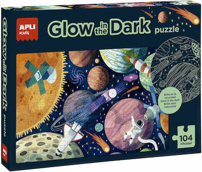 Kids Puzzle Glow In The Dark Ηλιακό Σύστημα for 5++ Years 104pcs Apli Kids