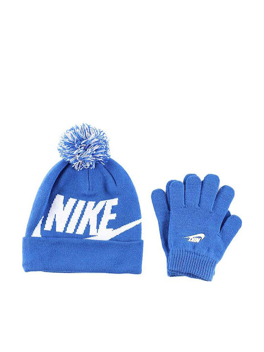 Nike NAN SWOOSH Set Căciulă Copil cu Mănuși Alb...
