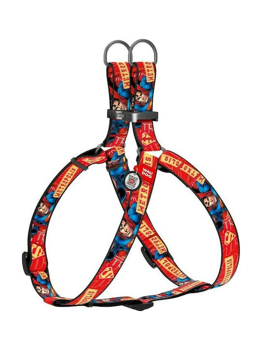 WauDog Dog Harness Super Hero with SmartID Large 15mm x 40-55cm 31-150