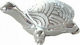 Karvounis Ceramic Sweet Jar Turtle Diana with Lid Silver 20.5x14.5x9.5cm