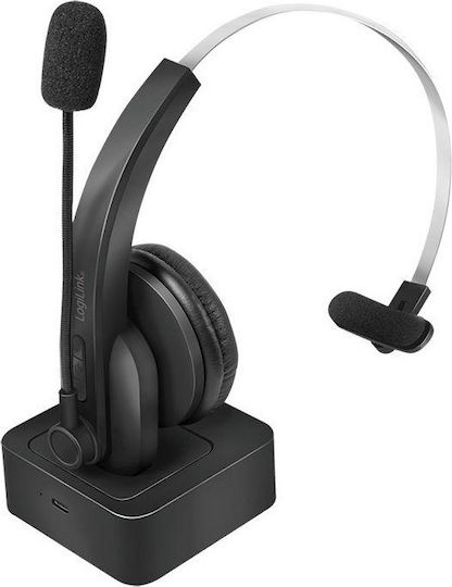 LogiLink BT0059 Drahtlos Auf dem Ohr Multimedia-Headsets mit Mikrofon und Verbindung Bluetooth in Schwarz Farbe