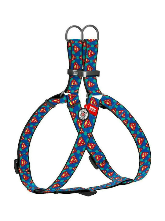 WauDog Нагръдник за куче Superman Logo с SmartID 15мм x 40-55см