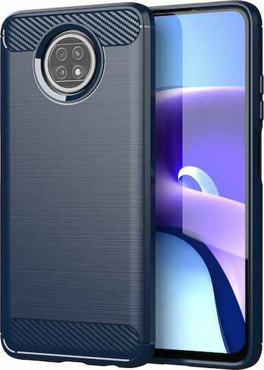 Hurtel Carbon Back Cover Σιλικόνης Μπλε (Redmi Note 9T)
