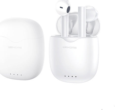 WK TWS-V42 Earbud Bluetooth Handsfree Ακουστικά με Θήκη Φόρτισης Λευκά