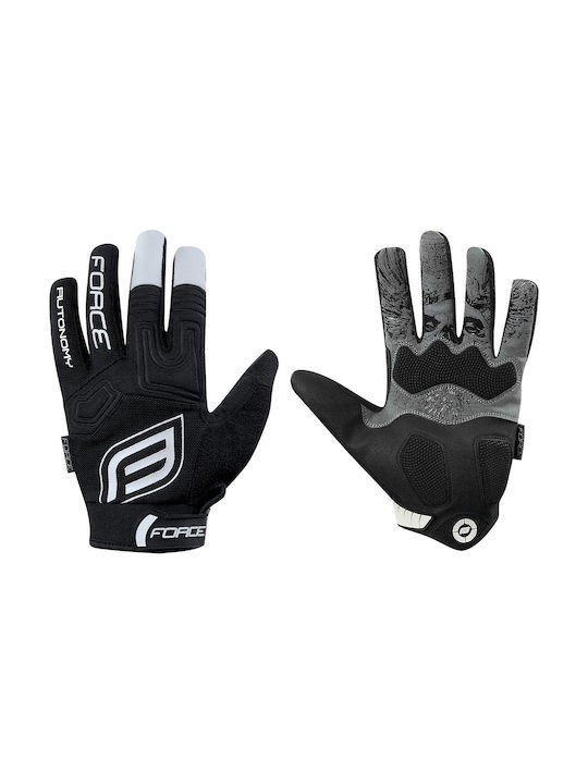 Force MTB Autonomy Voller Finger Fahrradhandschuhe Schwarz