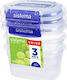 Sistema Klip It Plus Σετ Δοχεία Φαγητού Πλαστικά Μπλε 12.7x10.5cm 3τμχ
