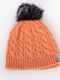 San Marino Pom Pom Beanie Căciulă Pentru Femei În Culoare Portocalie