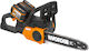 Worx Battery Chainsaw 2x2Ah Brushless 20V 3.8kg with Blade 30cm