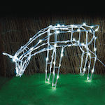 Aca Illuminated Christmas Metal Figure Deer White Height 70cm