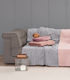 Palamaiki Four-Seater Sofa Throw 2 Sides Genoa 180x320cm Grey / Pink
