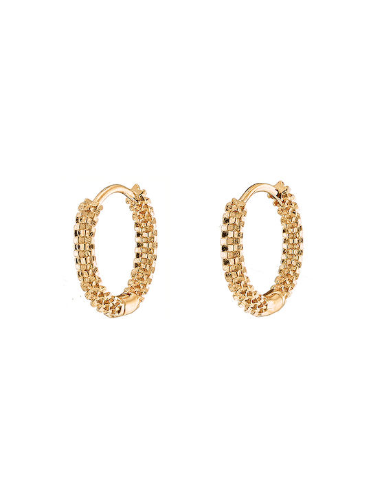 Oxzen Earrings Hoops made of Silver Gold Plated