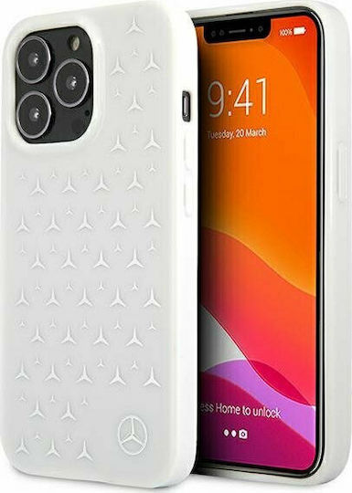 Mercedes-Benz Silver Stars Pattern Back Cover Πλαστικό Ασημί (iPhone 13 Pro Max)