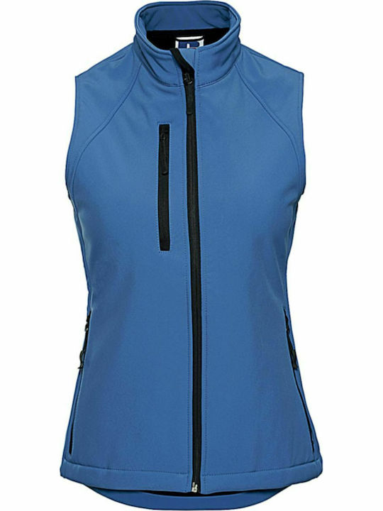 Russell Europe R-141F-0 Women's Short Sports Softshell Jacket Waterproof and Windproof for Winter Blue