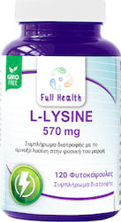 Full Health L-Lysine 570mg 120 Φυτικές Κάψουλες