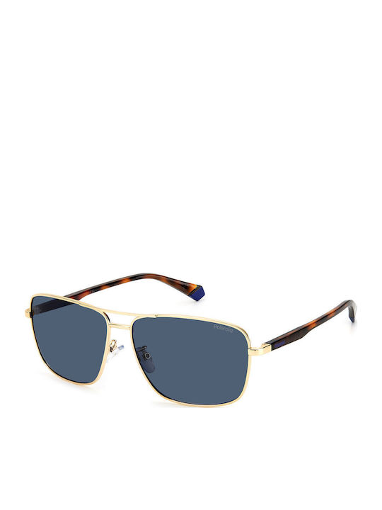 Polaroid Herren Sonnenbrille mit Gold Metall Ge...
