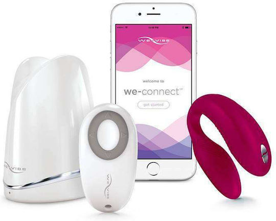 We-Vibe Sync Couples Personal Massager Vibrator for Couples with Remote Control 7.48cm Fuchsia