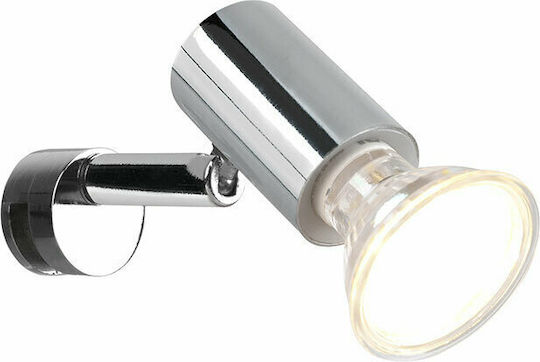 Trio Lighting Lorenzo Einzel Spot mit Fassung GU10 in Silber Farbe