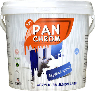 Tetralux Pan Chrom Plastic Acrilyc Paint for Exterior Use White 9lt