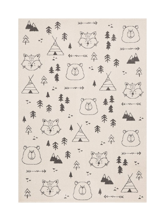 Klonaras 858 Детско килимче Cream-Black 160x230см Дебелина 10мм