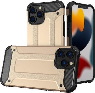 Hurtel Hybrid Armor Plastic Back Cover Durable Gold (iPhone 13 Pro Max)