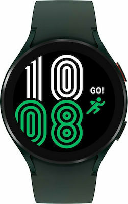 Samsung Galaxy Watch4 LTE Aluminium 44mm Αδιάβροχο με eSIM και Παλμογράφο (Green)