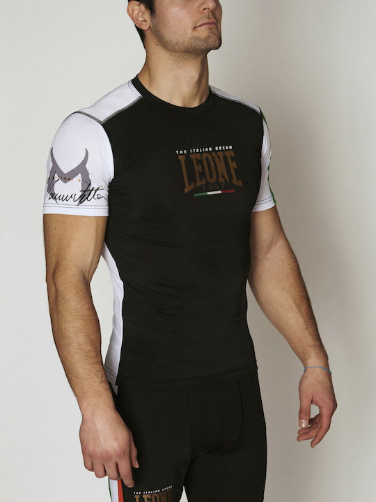 Leone Rashguard The Italian Dream AB522 Ανδρική Κοντομάνικη Μπλούζα για Jiu-Jitsu Μαύρη Leone Rashguard The Italian Dream AB522 Ανδρική Κοντομάνικη Μπλούζα για Jiu-Jitsu Μαύρη