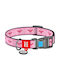 WauDog Wonder Woman 1 Hundehalsband in Rosa Farbe Halsband mit Smart ID 25mm x 31-49cm