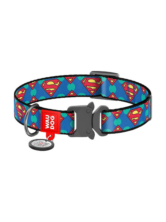 WauDog Superman Logo Κολάρο Σκύλου σε Μπλε χρώμ...