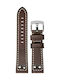 Tzevelion ART2844 ART 2844 Leather Strap Brown with Silver Details 24mm